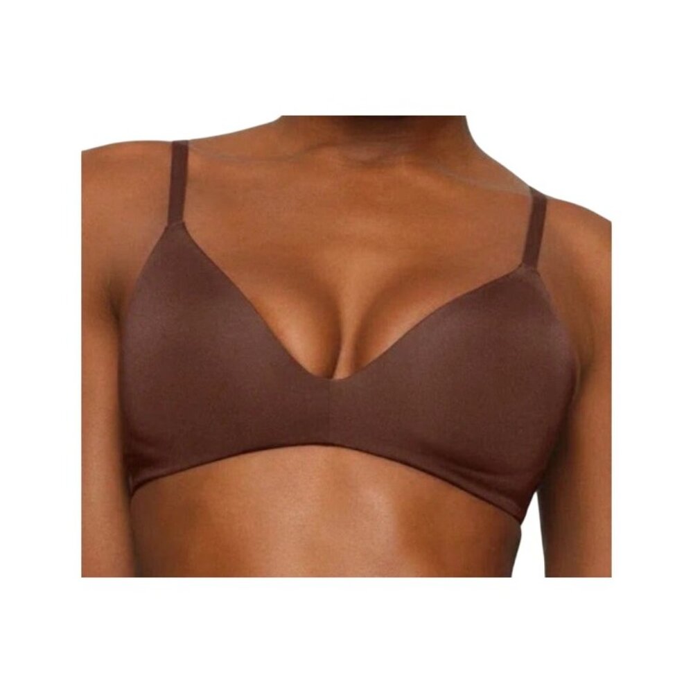 SKIMS Brown Wireless Triangle Bralette